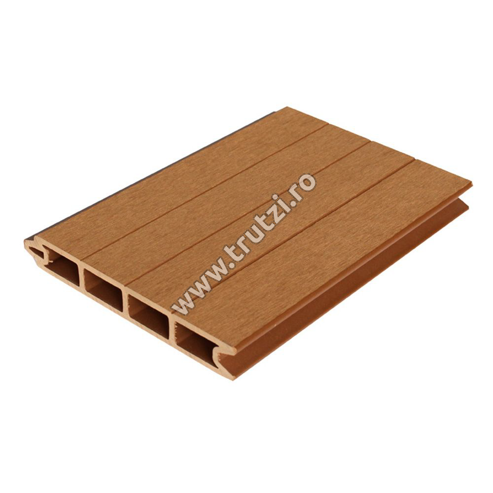 KIT GARD WPC TEC PRIVACY 1800X1800MM, STALP 2300MM, RAMA ALUMINIU ARGINTIE - imagine 4