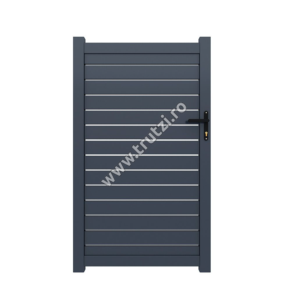 Imagine poarta aluminiu model zebra 910x2000mm, gri ral 7016