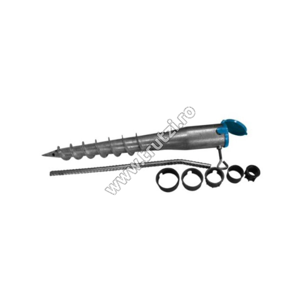 Imagine fundatie insurubata metalica, lungime 560 mm pentru stalp rotund d38 sau d48