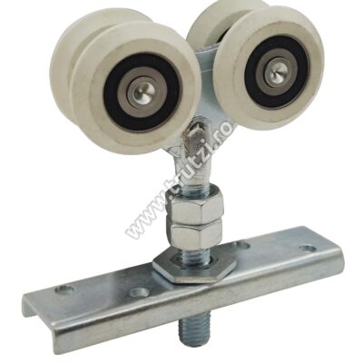 Imagine carucior cu 4 role pentru usi suspendate, d-38mm, c-29mm, c1-9.5mm, m-m12, h-124