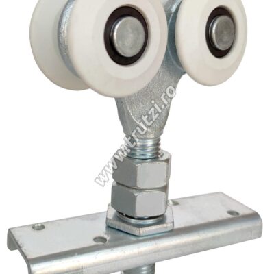 Imagine carucior cu 4 role din poliamida pentru usi suspendate, d-55mm, c-34mm, c1-11mm,