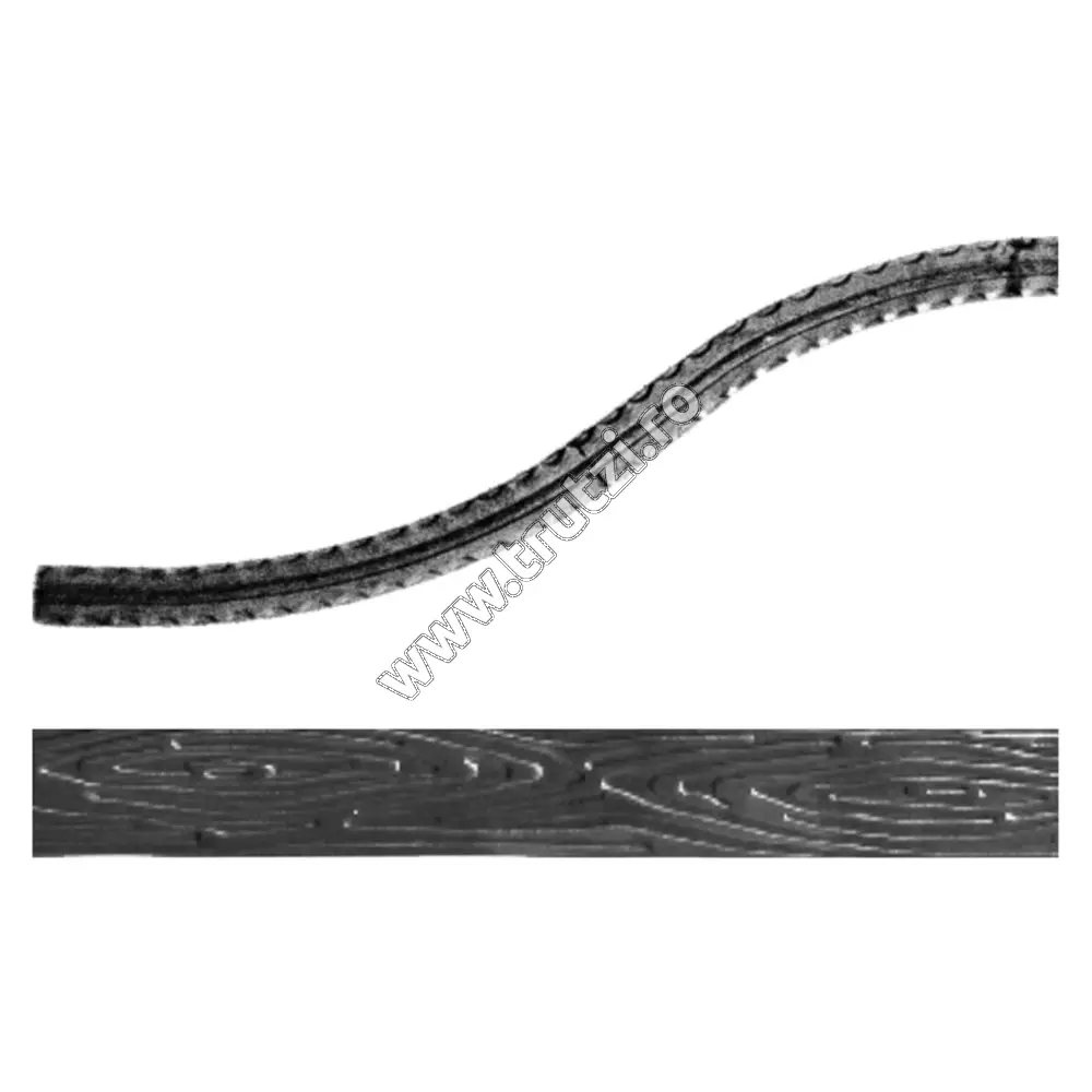 Imagine arcada "omega" pe stg sect. 40x5mm amprentat scoarta, h 250-300, l 2000mm