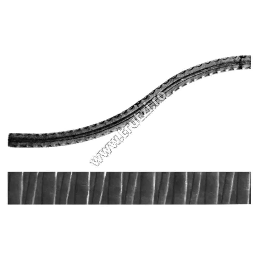 Imagine arcada "omega" pe stg sect. 40x5mm amprentat transversal, h 250-300, l 2000