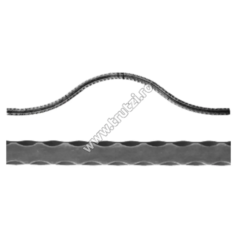 Imagine arcada "omega" plasa gard  sect. 25x5mm amprentat margini, h 230, l 2000