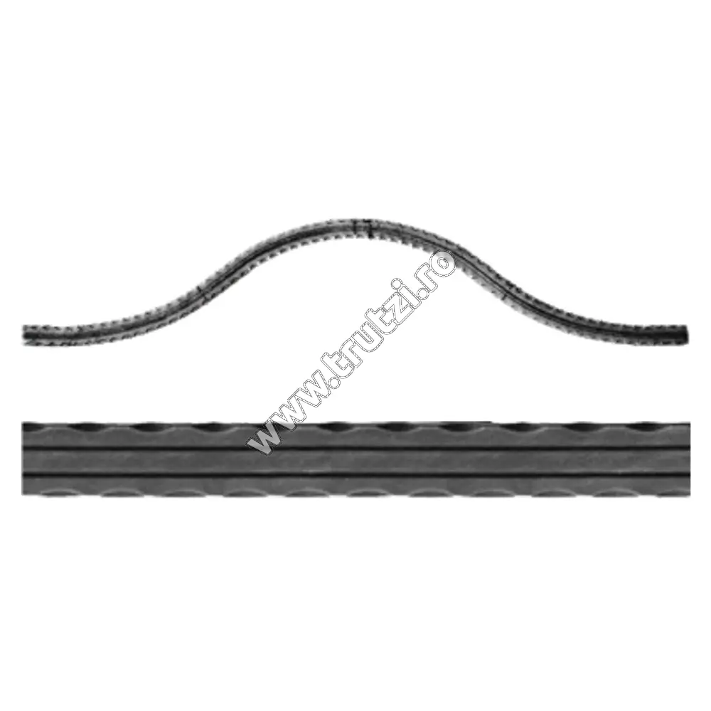 Imagine arcada "omega" plasa gard sect. 30x5mm amprentat dungi, h 230, l 2000