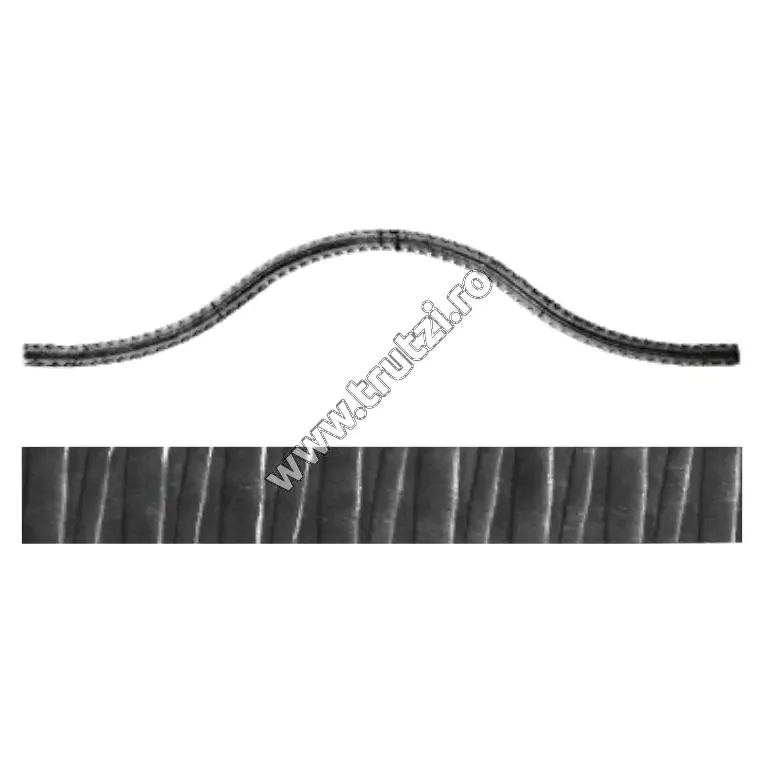 Imagine arcada "omega" plasa gard sect. 40x4mm amprentat transversal, h 230, l 2000