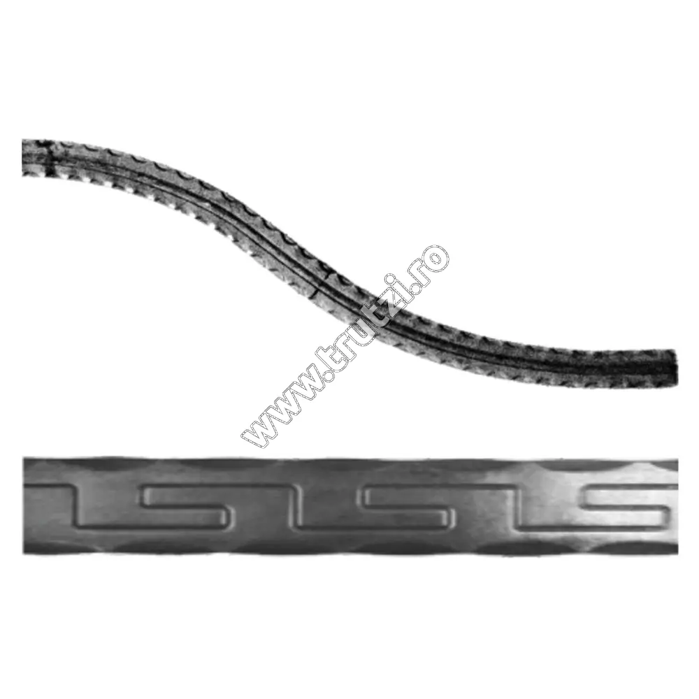 Imagine arcada "omega" sect. 40x5mm amprentat grecesc, h 250-300mm, l 2000mm