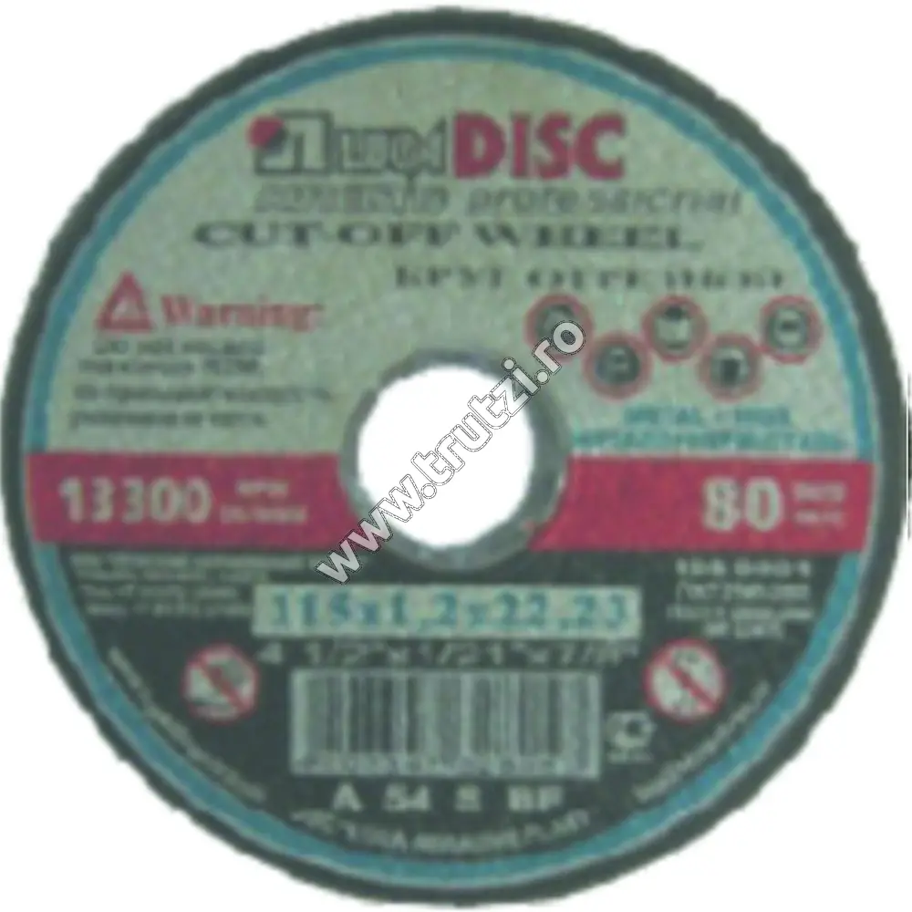 Imagine disc abraziv luga pt. taiat fi 230x2.0mm
