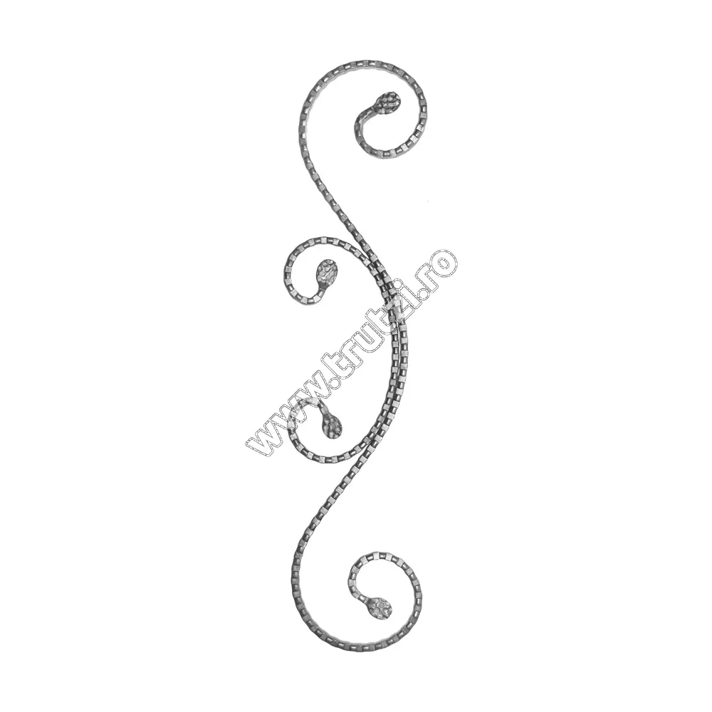 Imagine element acolada cu mura sect. 12x5mm amprentat cant, h 450mm, l 100mm