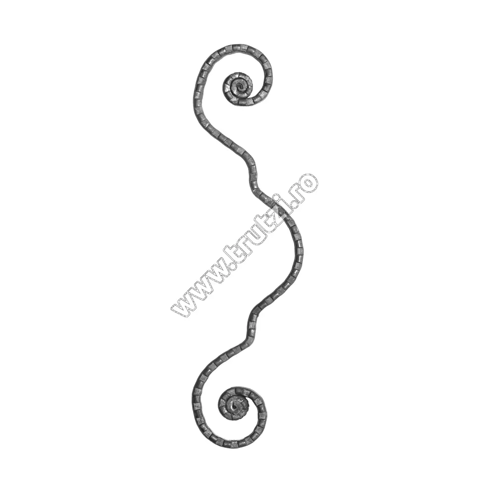 Imagine element acolada roluit sect 12x6mm amprentat cant h 260mm , l 75mm