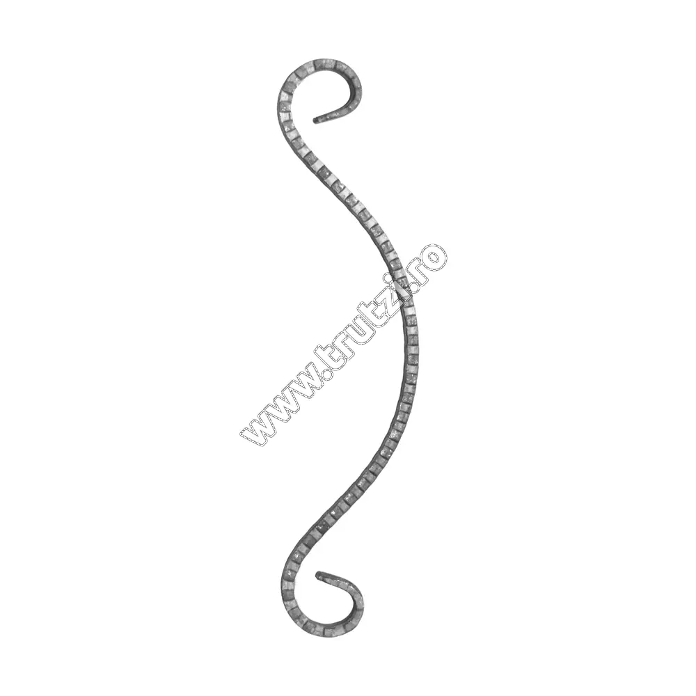 Imagine element acolada sect. 12x5mm amprentat cant, h 290mm, l 60mm