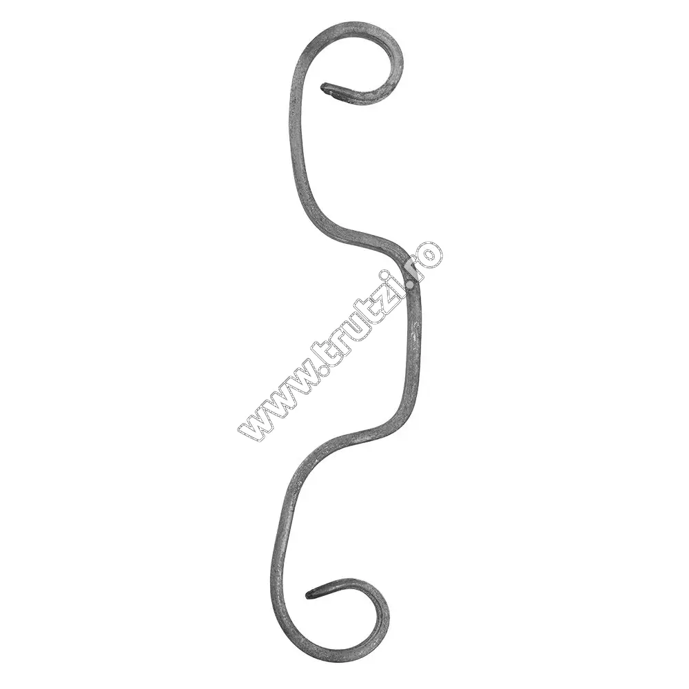 Imagine element acolada sect. 12x5mm lis, h 260mm, l 60mm