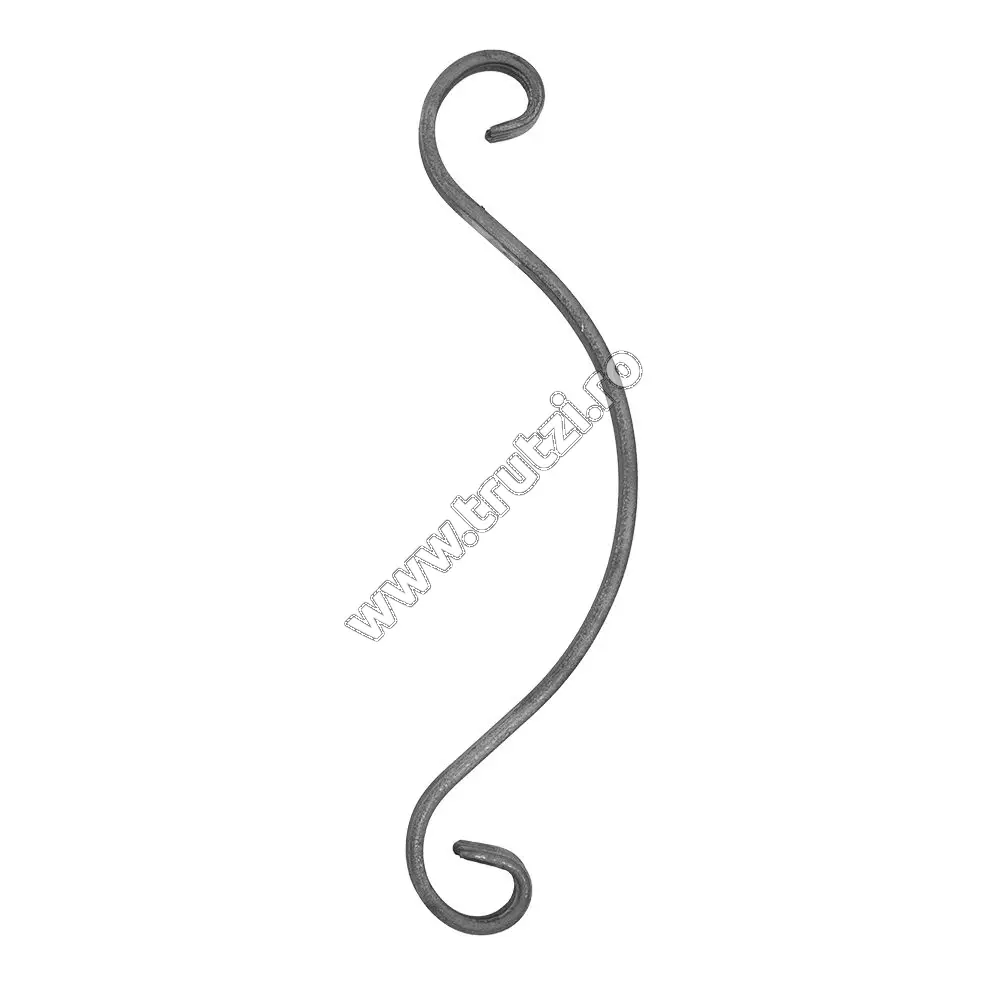 Imagine element acolada sect. 12x5mm lis, h 290mm, l 60mm