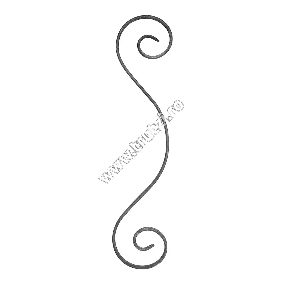 Imagine element acolada sect. 12x5mm lis, h 450mm, l 100mm