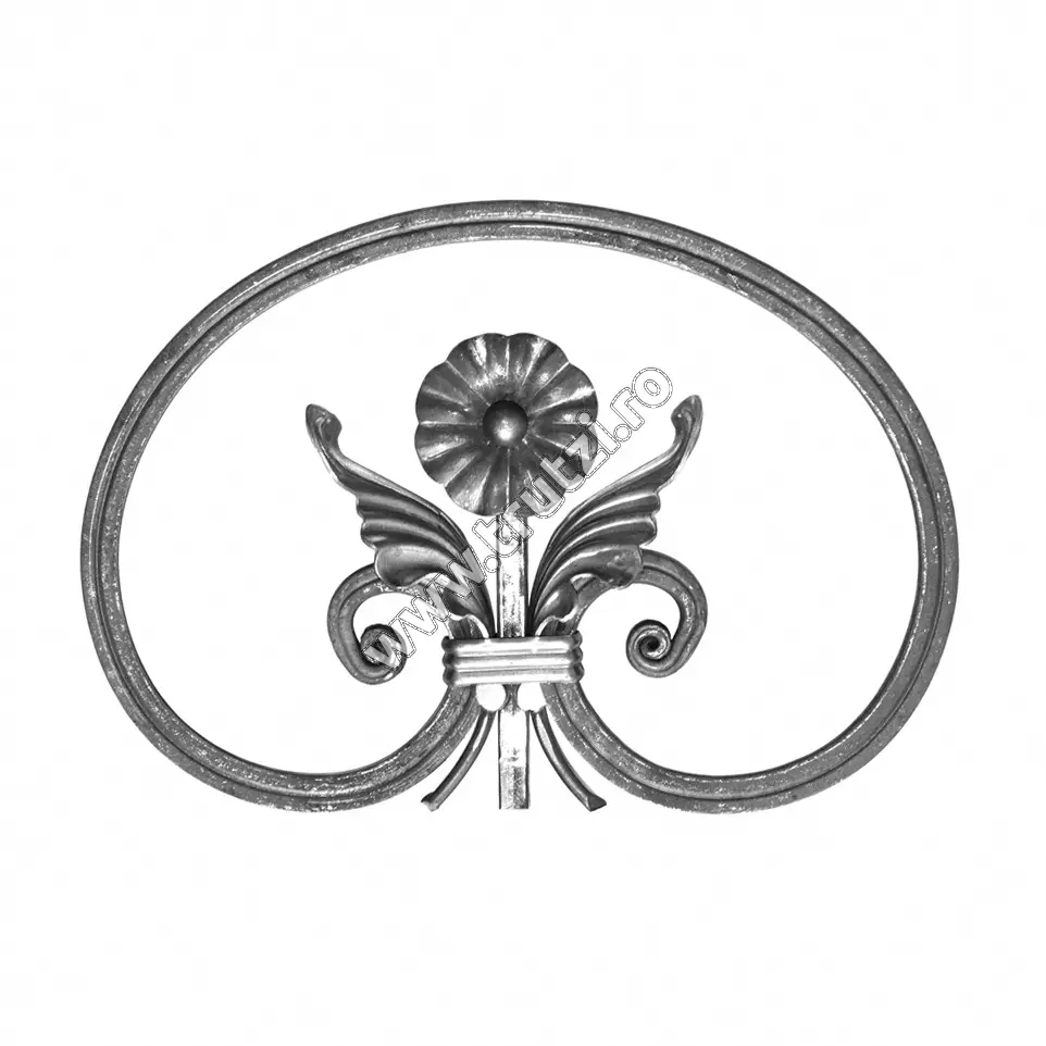 Imagine element "c" cu frunza sect. 12x12mm canelat roluit, h 210mm, l 290mm