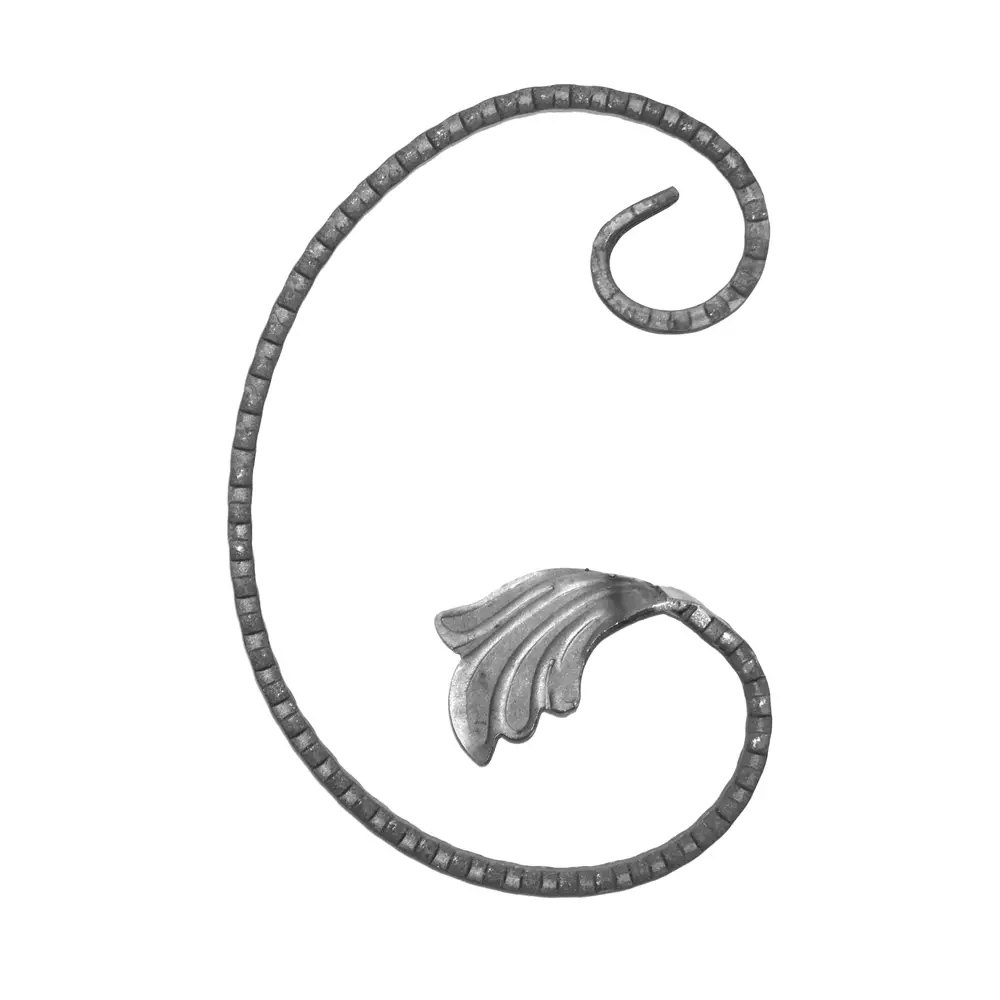 Imagine element "c' cu frunza sect. 12x5mm amprentat cant, h 210mm, l 140mm