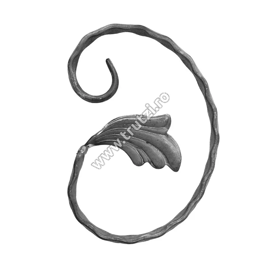Imagine element "c" cu frunza sect. 12x5mm amprentat, h 150mm, l 100mm