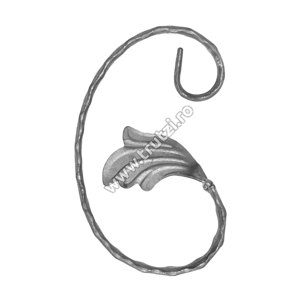 Imagine element "c" cu frunza sect. 12x5mm amprentat, h 150mm, l 100mm