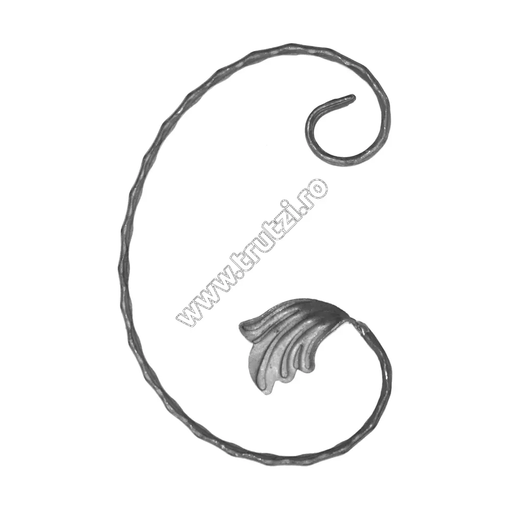 Imagine element "c" cu frunza sect. 12x5mm amprentat, h 210mm, l 140mm