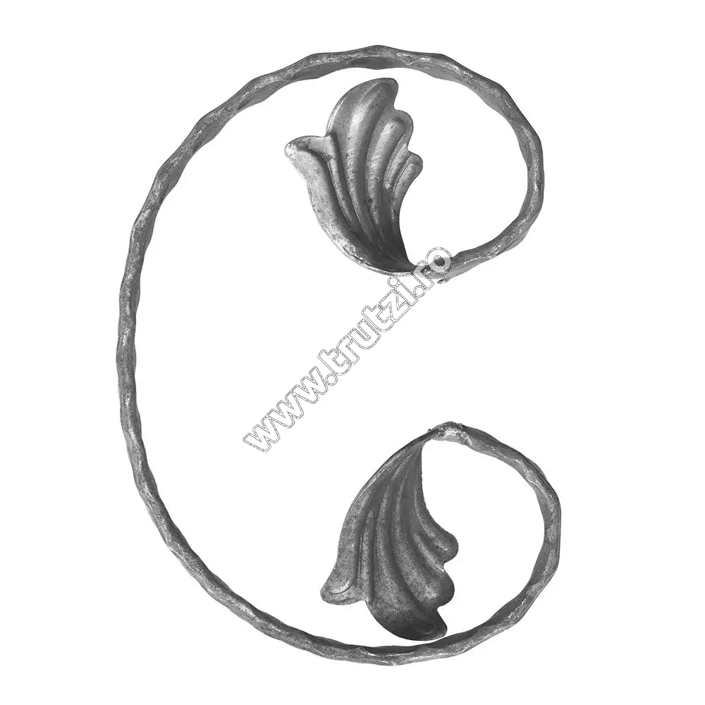 Imagine element "c" cu frunza sect. 12x5mm amprentat, h 220mm, l 140mm