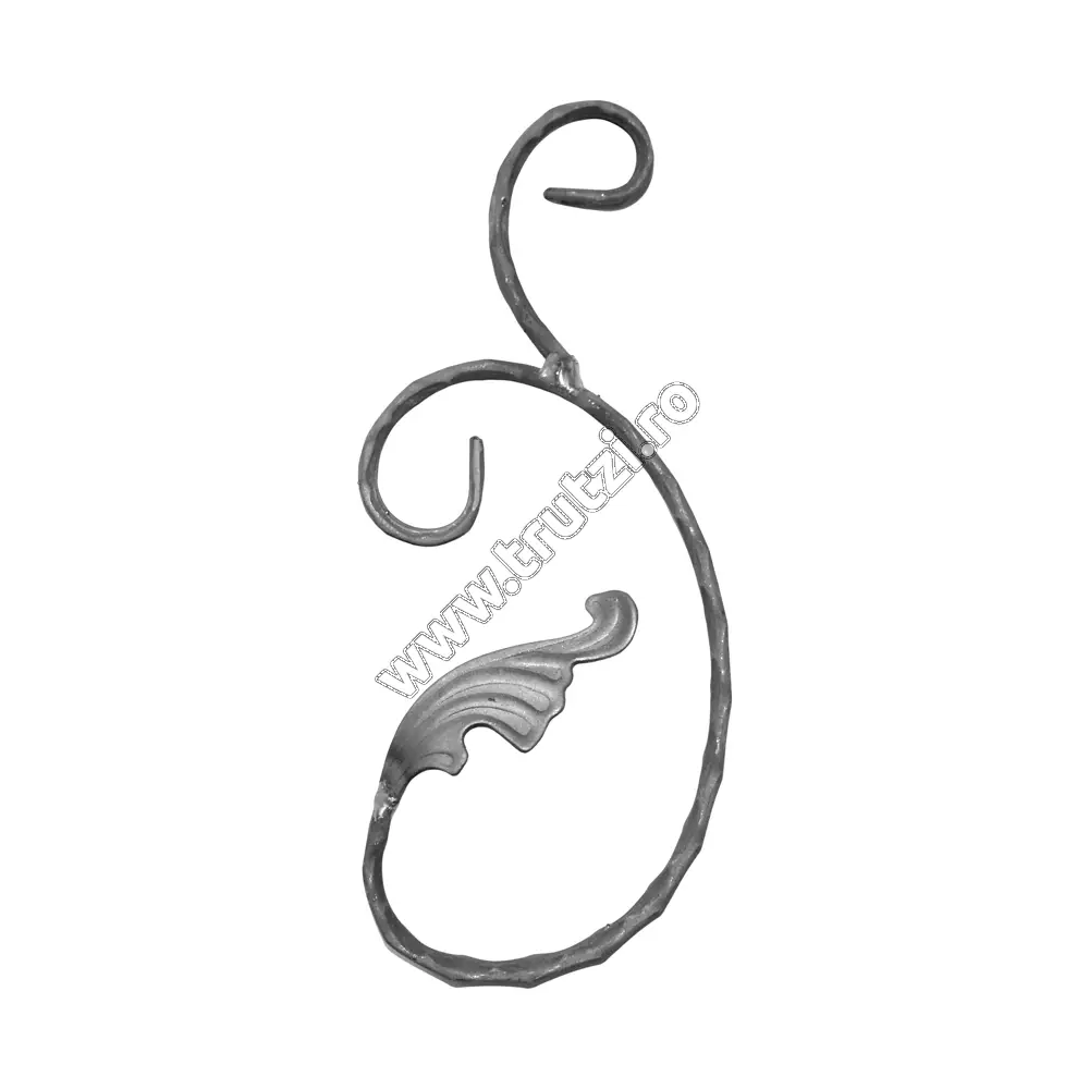 Imagine element "c" cu frunza sect. 12x5mm amprentat, h 230mm, l 95mm