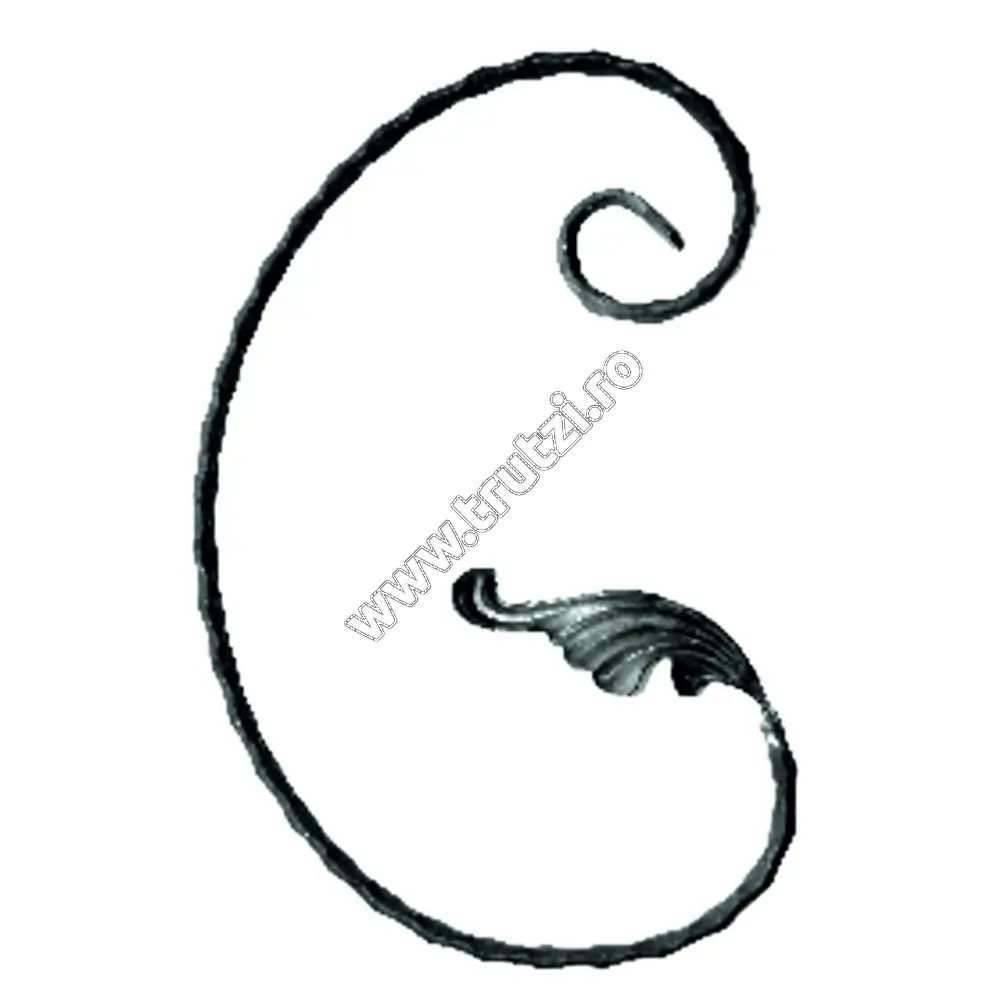 Imagine element "c" cu frunza sect. 12x5mm amprentat, h 290mm, l 185mm