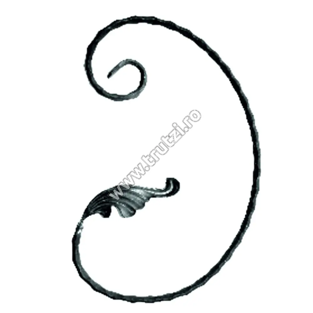 Imagine element "c" cu frunza sect. 12x5mm amprentat, h 290mm, l185mm