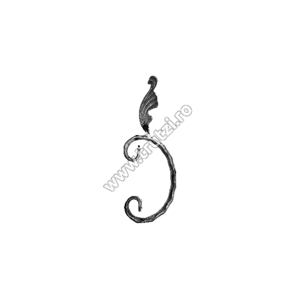 Imagine element "c" cu frunza sect. 12x6mm, h 210mm, l 70mm