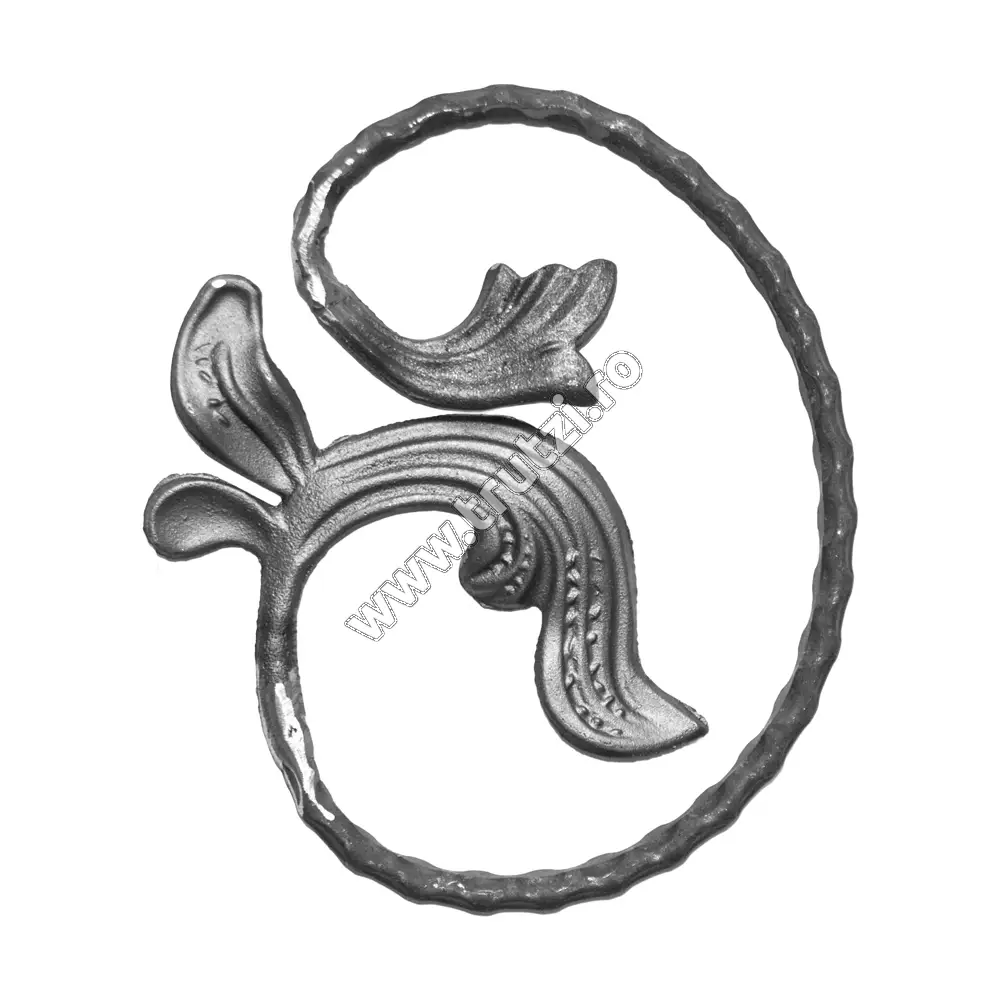 Imagine element "c" cu frunze sect.16x8mm  amprentat ,h 200 mm ; l 180mm