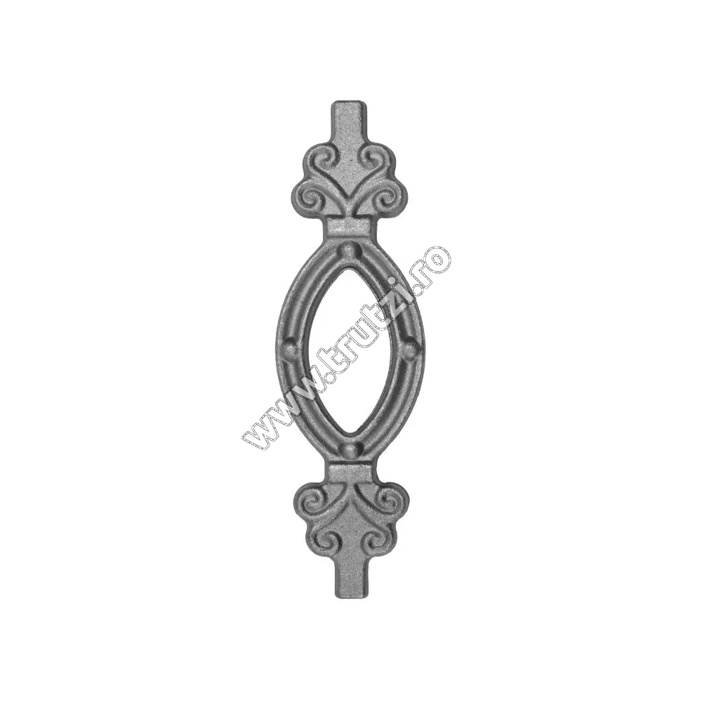 Imagine element de mijloc forjat din otel baza 12x12mm, h 200mm, l 52mm