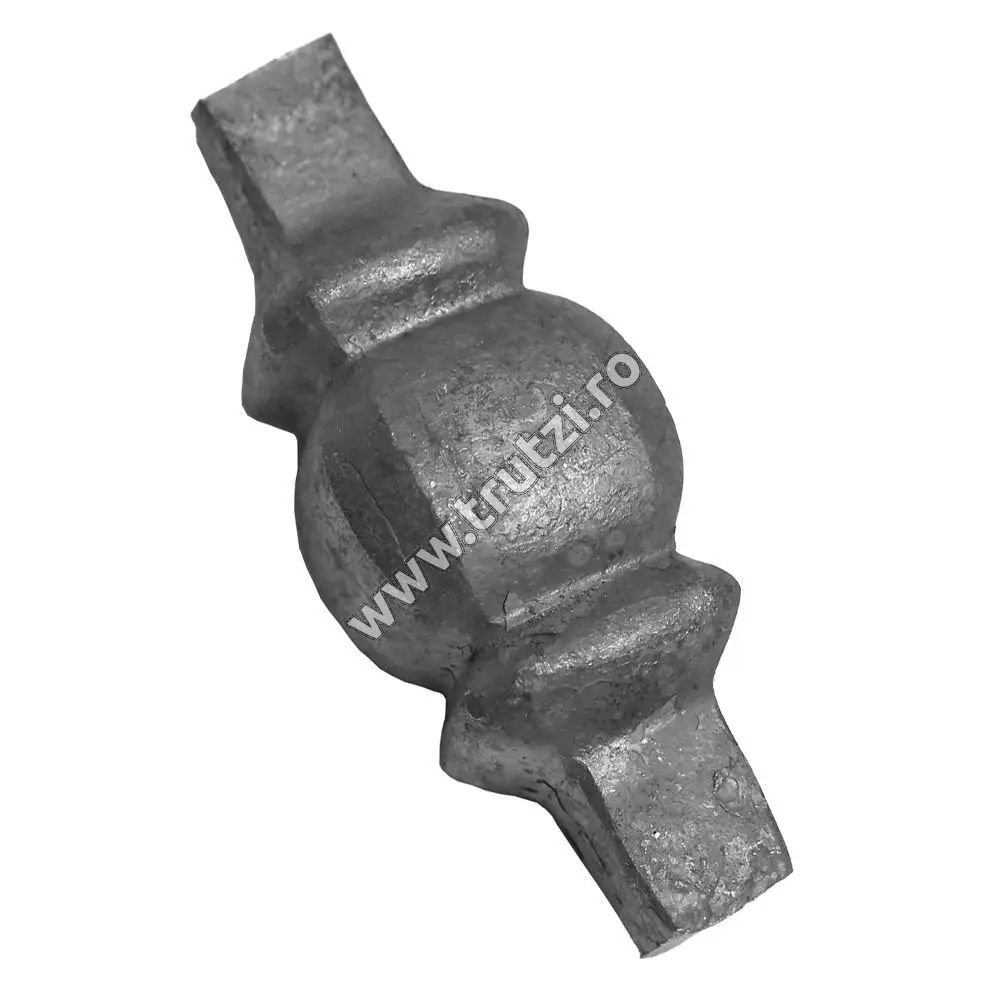 Imagine element de mijloc forjat din otel baza 16x16mm, h 70mm, l 37mm