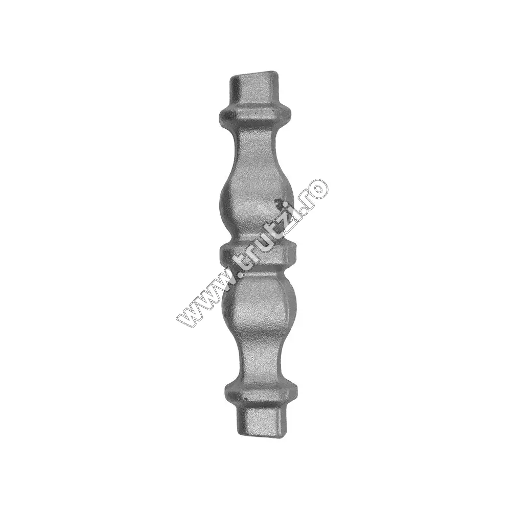 Imagine element de mijloc forjat din otel baza 24x24mm, h 200mm, l 45mm