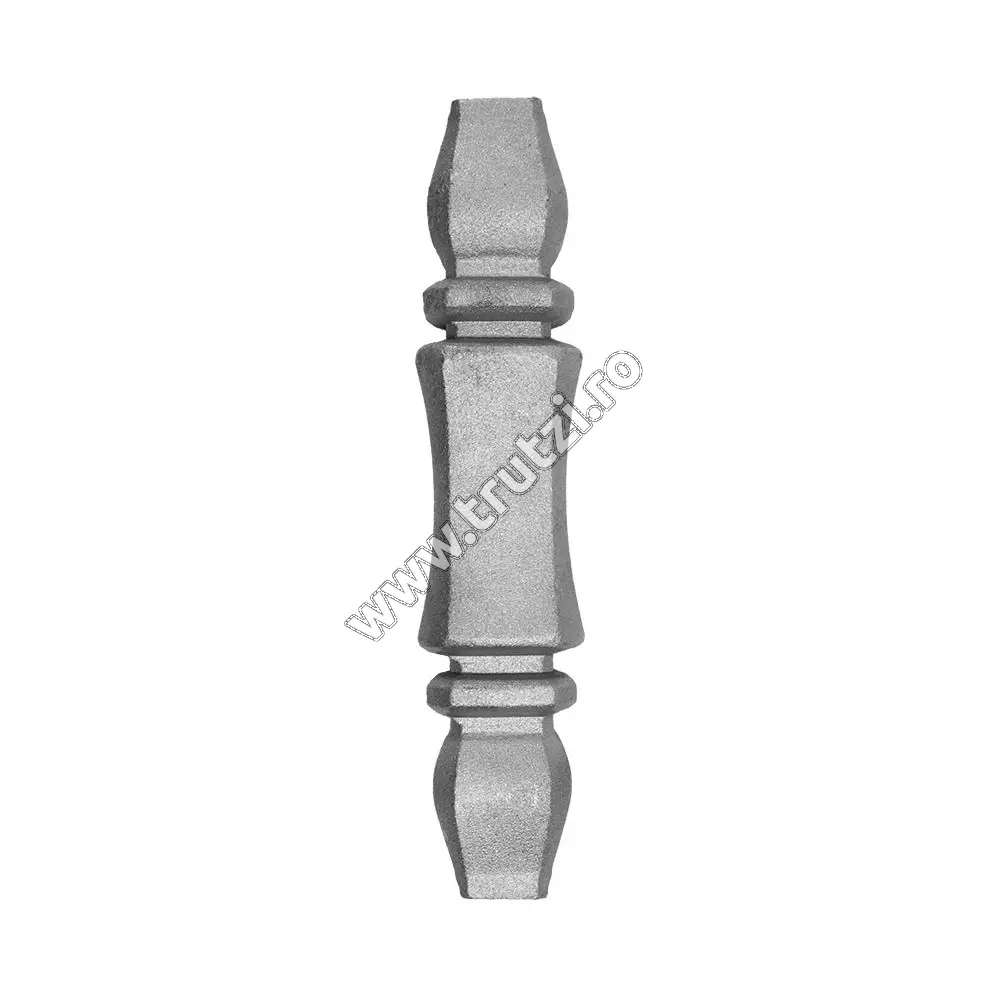 Imagine element de mijloc forjat din otel baza 24x24mm, h 200mm, l 45mm