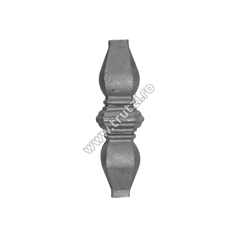 Imagine element de mijloc forjat din otel baza 24x24mm, h 200mm, l 60mm