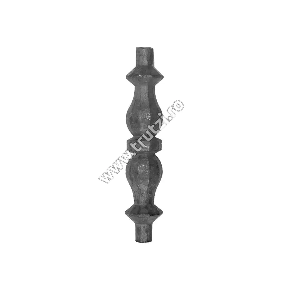 Imagine element de mijloc forjat din otel baza fi 12mm, h 140mm, l 28mm