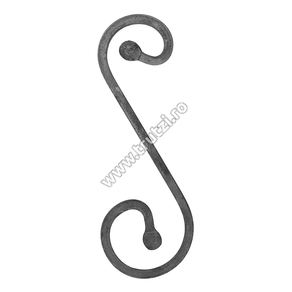 Imagine element "s" capat batut sect. 10x10mm, h 230mm, l 110mm