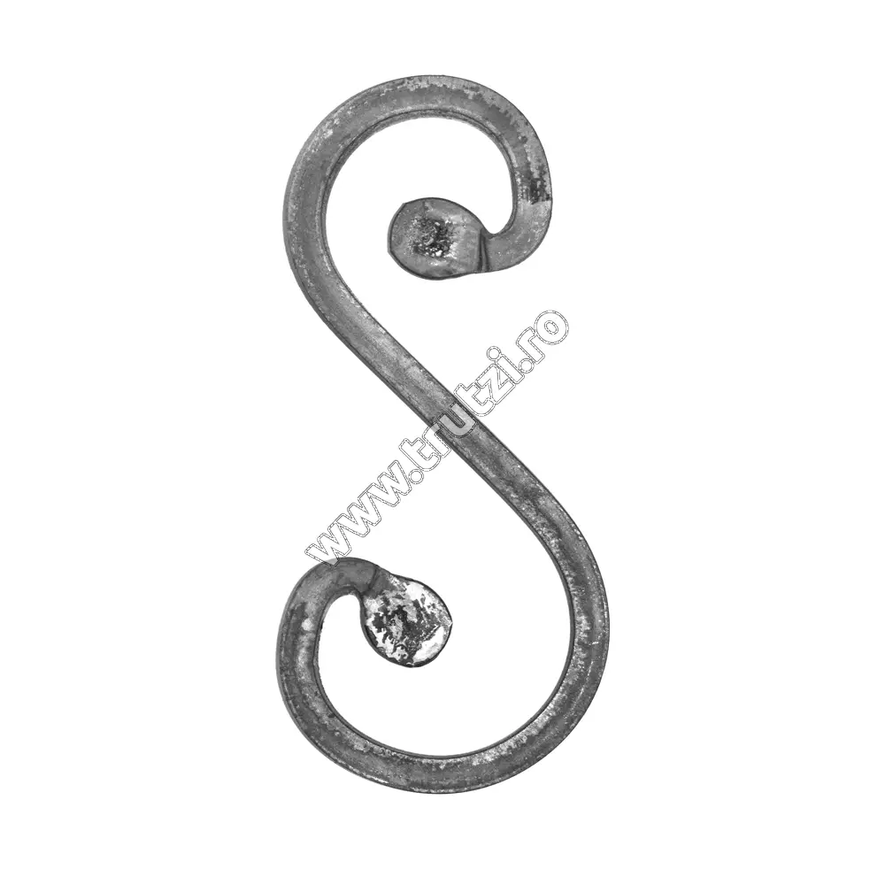 Imagine element "s" capat batut sect. 12x12mm, h 230mm, l 110mm