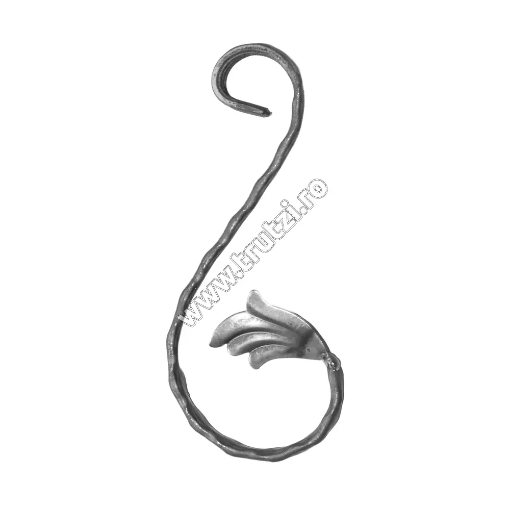 Imagine element „s” cu frunza sect. 12x5mm amprentat, h 170mm, l 100mm