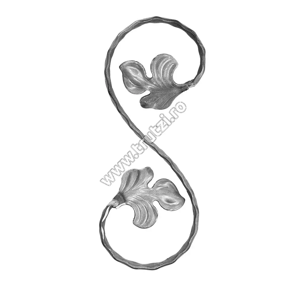 Imagine element "s” cu frunza sect. 12x5mm amprentat, h 200mm, l 100mm
