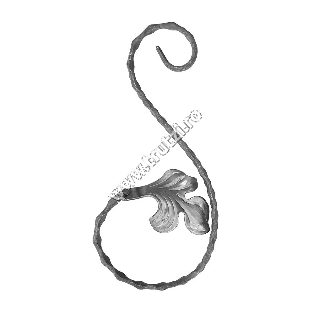 Imagine element "s" cu frunza sect. 12x5mm amprentat, h 250mm, l 115mm