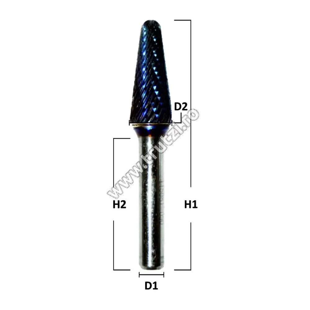 Imagine freza biax d1 fi 8mm, d2 fi 13mm, h1 fi 77mm, h2 fi 32mm