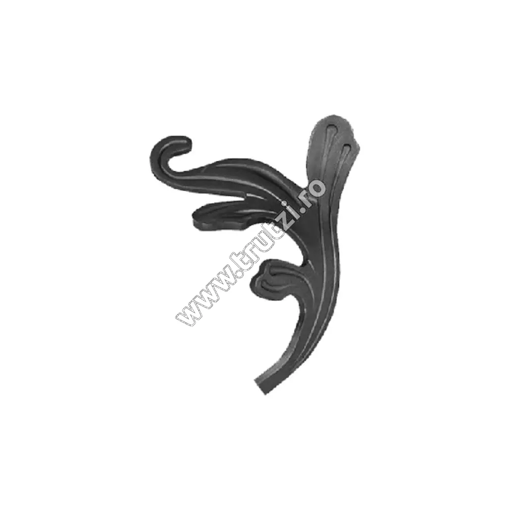 Imagine frunza din tabla ambutisata h 110mm, l 80mm, gr. 2mm