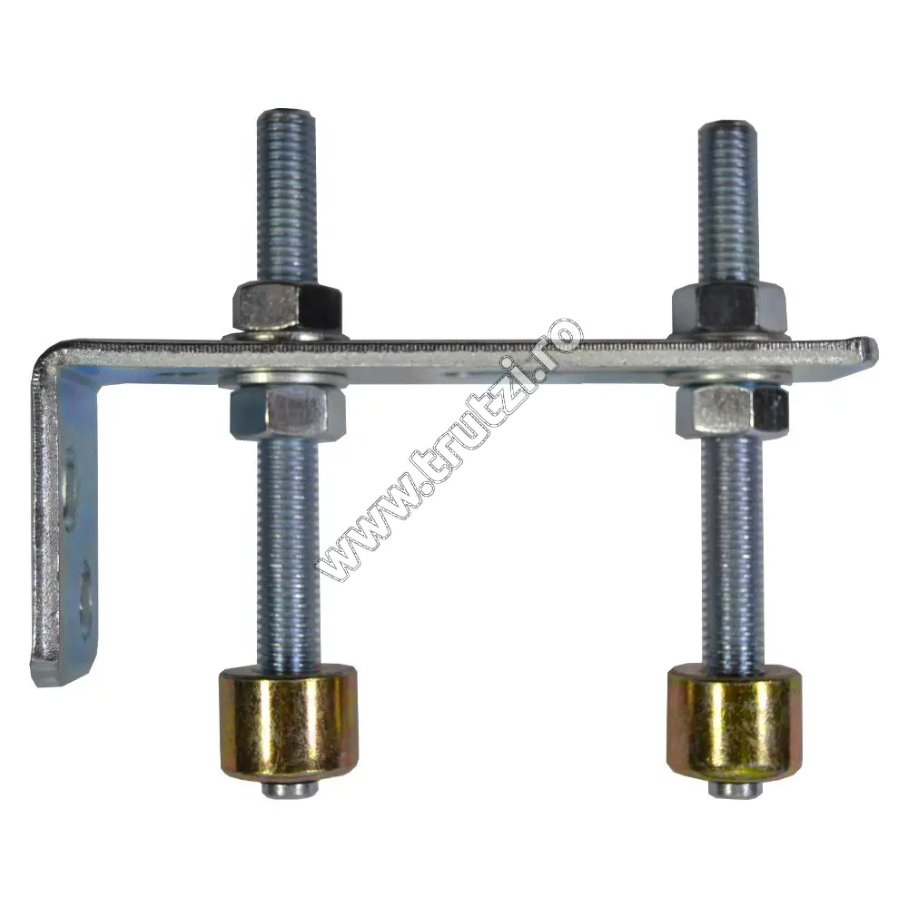 Imagine ghidaj superior cu 2 role pentru porti culisante, d-20mm, h1-19mm, a-40mm, h-60m