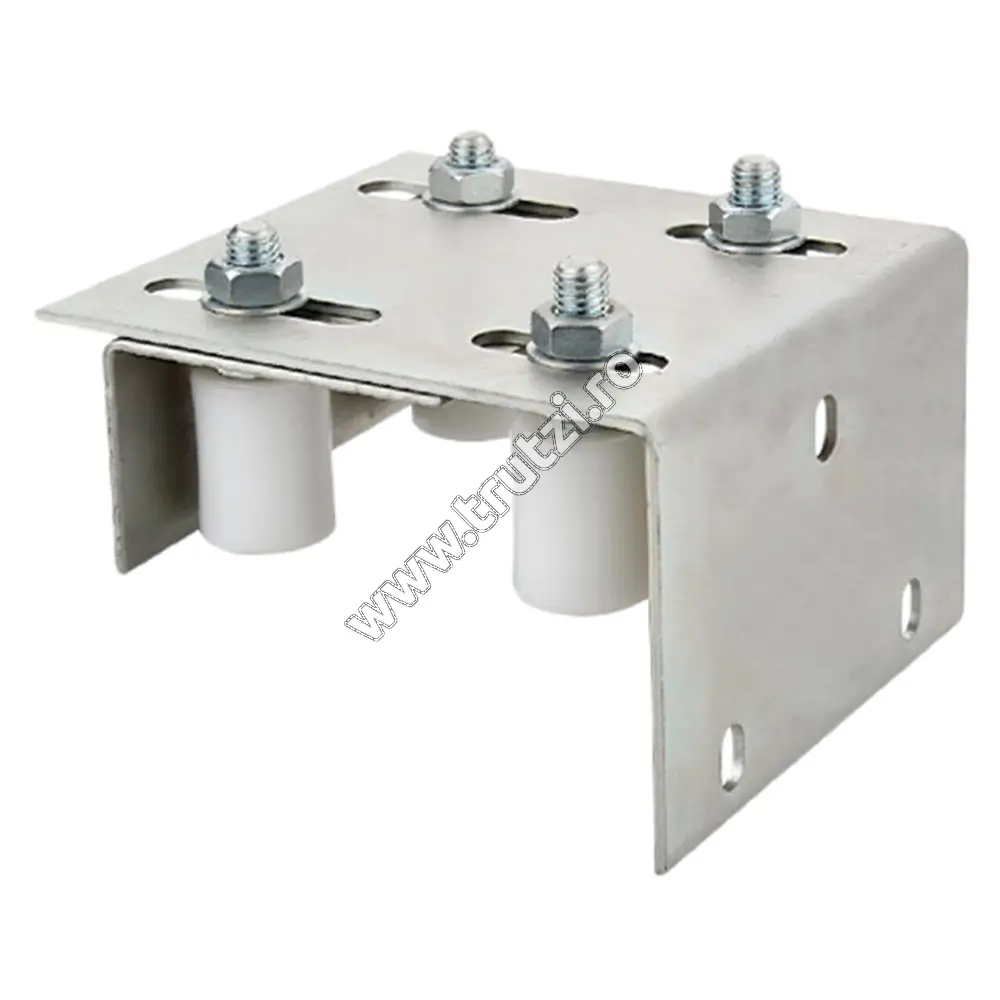 Imagine ghidaj superior cu 4 role fi 30mm si placa lunga reglabila pt. porti culisante
