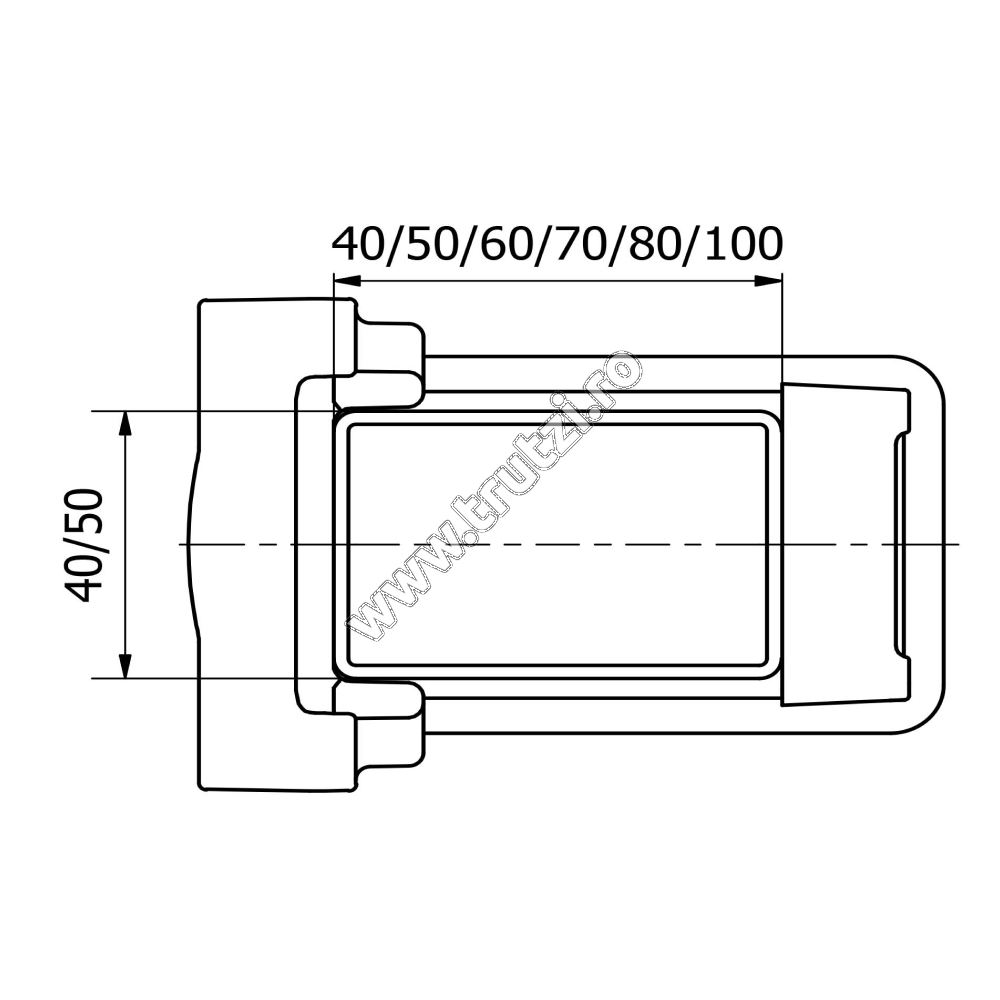 BRIDA PENTRU PRINDERE PANOURI BORDURATE 40X60MM - imagine 2