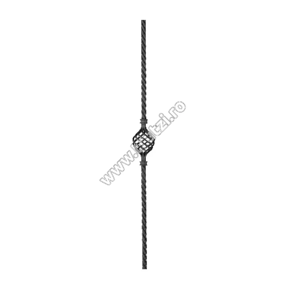 Imagine montant balustrada sect. 12x12mm rasucit, h 900mm, l 60mm