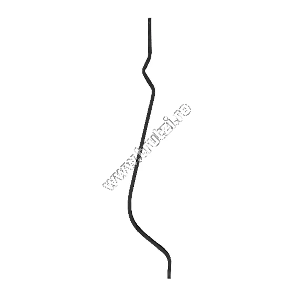 Imagine montant curbat sect. 12x12mm amprentat transversal, int. 130mm, h 900mm