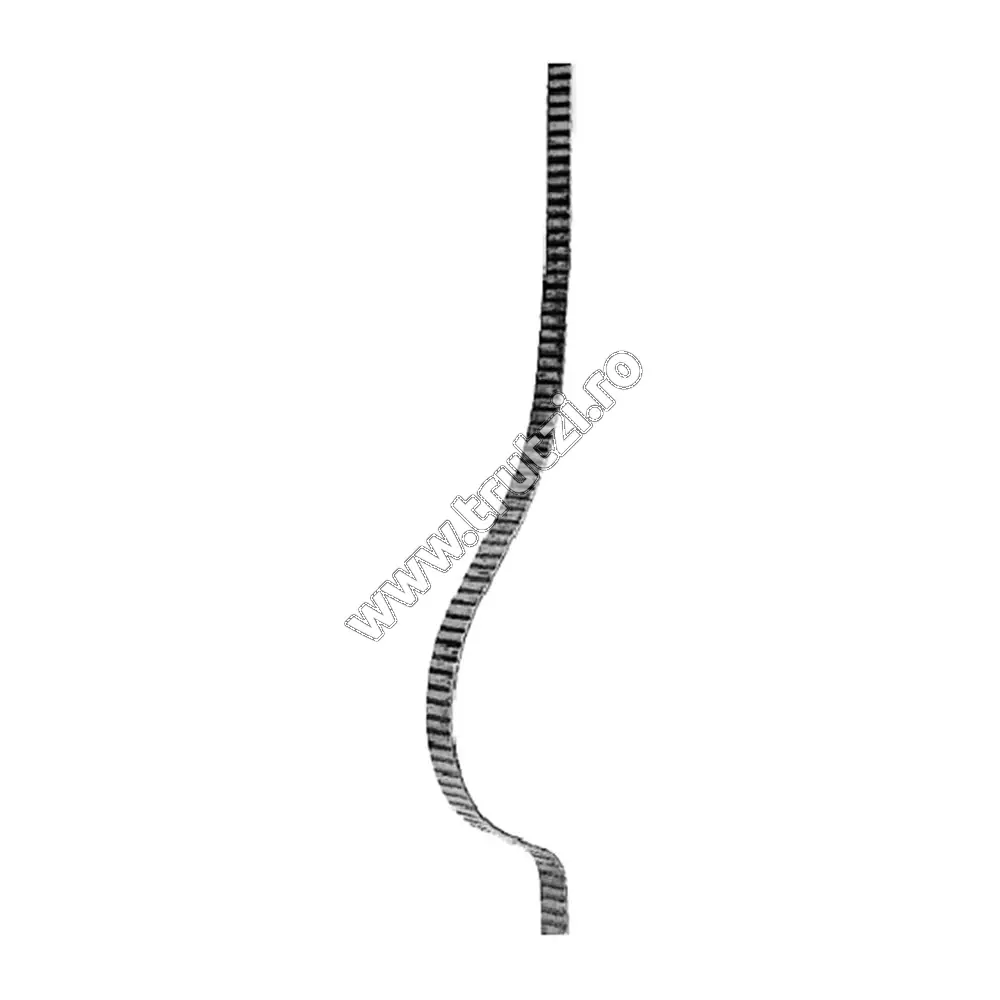 Imagine montant curbat sect. 30x5mm amprentat transversal, int. 150mm, h 900mm