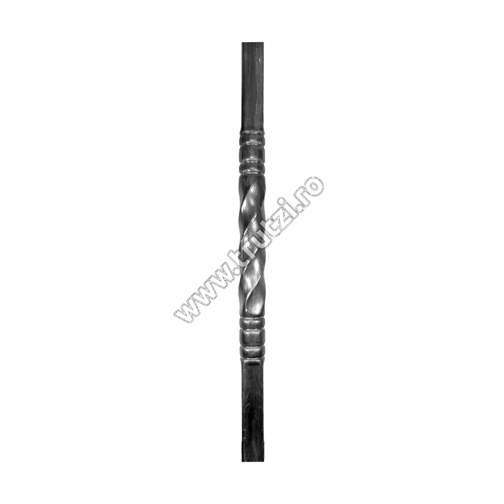 Imagine montant din teava sect. 40x40x1.2mm amprentat scoarta, h 1000mm