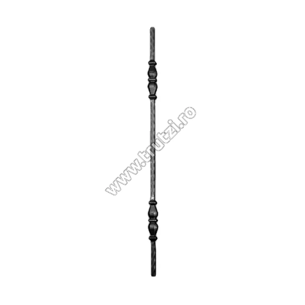 Imagine montant drept sect. 12x12mm amprentat, h 900mm, l 35mm